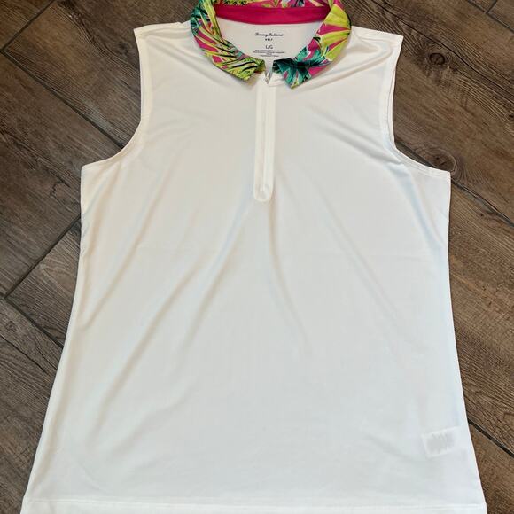 Tommy Bahama Performance 1/4 zip golf tank women's size‎ Large - Picture 1 of 5
